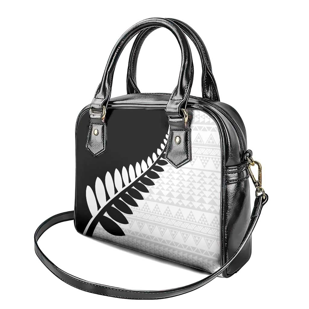 New Zealand Silver Fern Niho Taniwha Shoulder Handbag