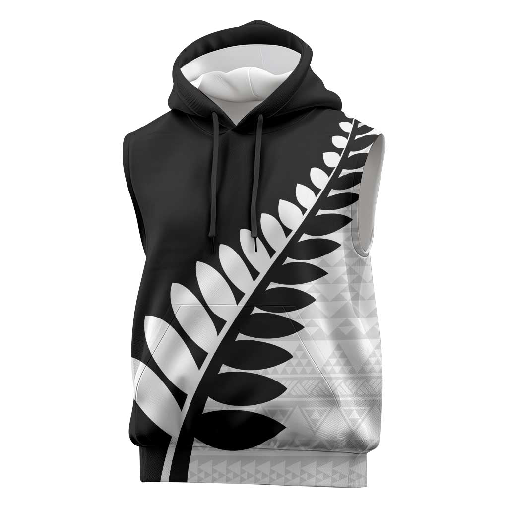 New Zealand Silver Fern Niho Taniwha Sleeveless Hoodie - Polynesian Pride