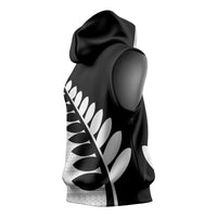 New Zealand Silver Fern Niho Taniwha Sleeveless Hoodie - Polynesian Pride