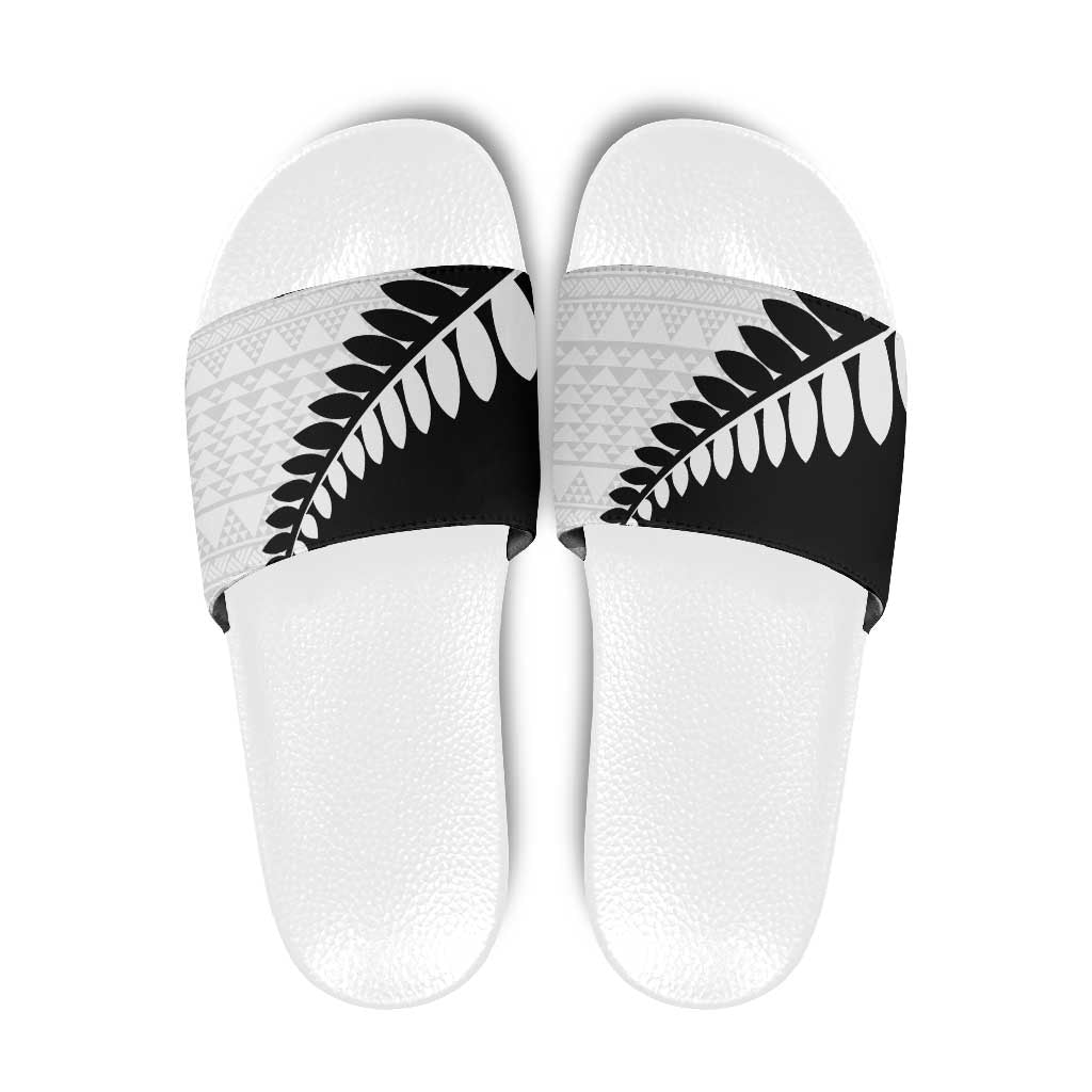 New Zealand Silver Fern Niho Taniwha Slide Sandals - Polynesian Pride