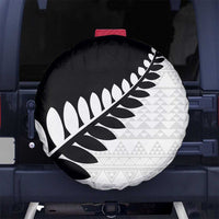 New Zealand Silver Fern Niho Taniwha Spare Tire Cover LT9 No hole Black - Polynesian Pride