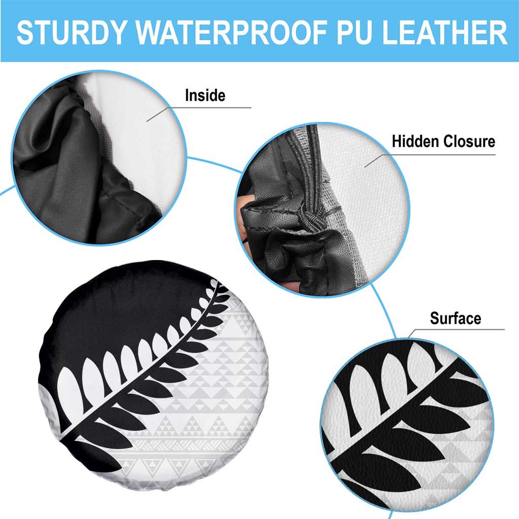 New Zealand Silver Fern Niho Taniwha Spare Tire Cover LT9 - Polynesian Pride