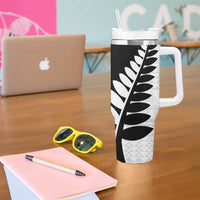 New Zealand Silver Fern Niho Taniwha Tumbler With Handle LT9 - Polynesian Pride