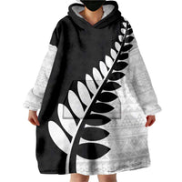 New Zealand Silver Fern Niho Taniwha Wearable Blanket Hoodie LT9 - Polynesian Pride