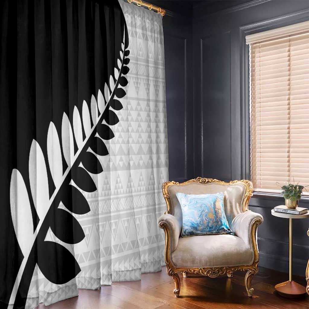 New Zealand Silver Fern Niho Taniwha Window Curtain LT9 - Polynesian Pride