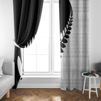 New Zealand Silver Fern Niho Taniwha Window Curtain LT9 - Polynesian Pride