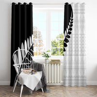 New Zealand Silver Fern Niho Taniwha Window Curtain LT9 - Polynesian Pride