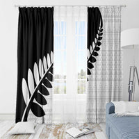New Zealand Silver Fern Niho Taniwha Window Curtain LT9 - Polynesian Pride