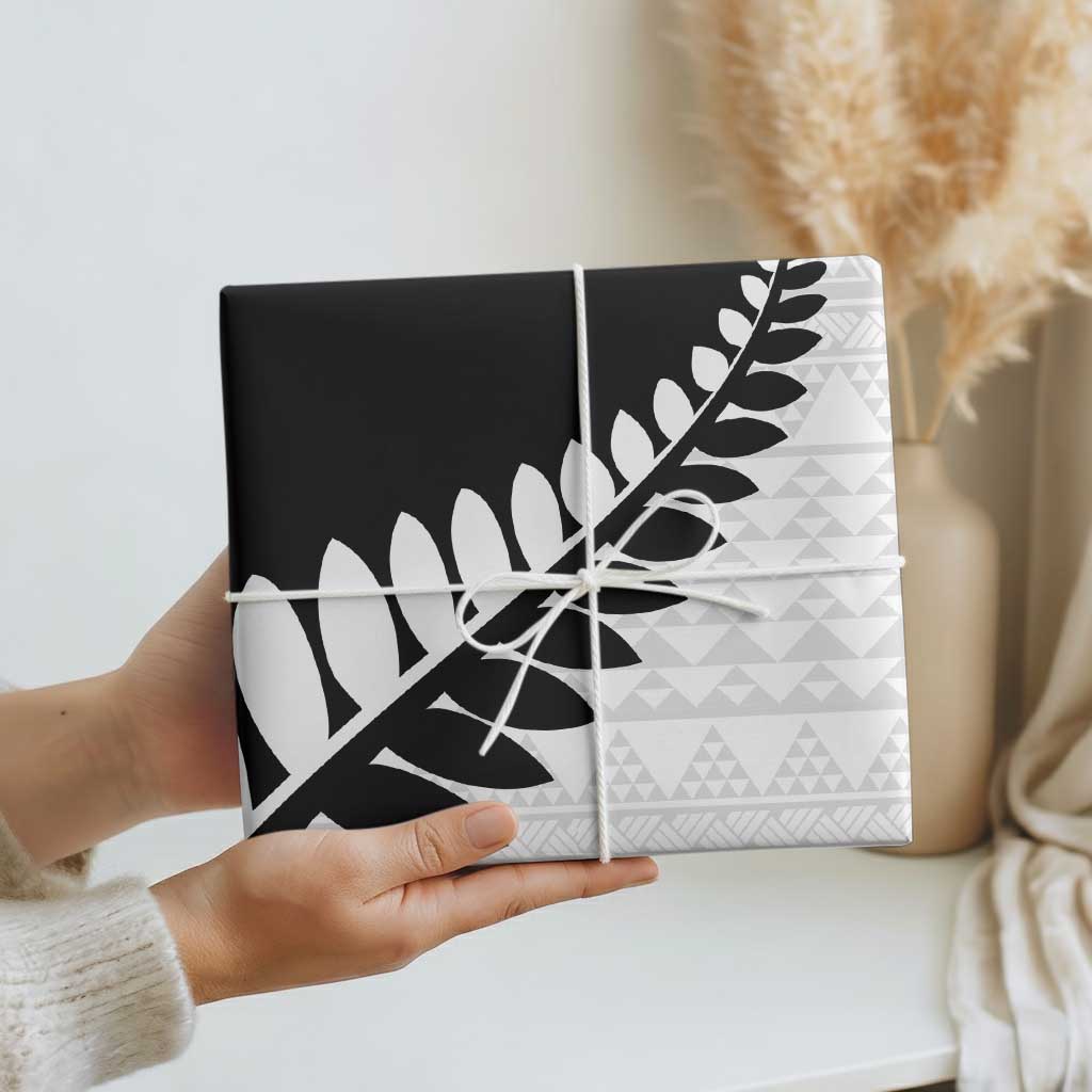 New Zealand Silver Fern Niho Taniwha Wrapping Paper - Polynesian Pride