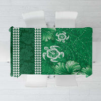 Green Hibiscus Turle Tablecloth Hawaiian Style Tribal Tapa Pattern LT9 Green - Polynesian Pride