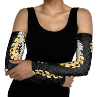 Puakenikeni and Maile Lei Arm Sleeves Black Double Strand Lei LT9 - Polynesian Pride