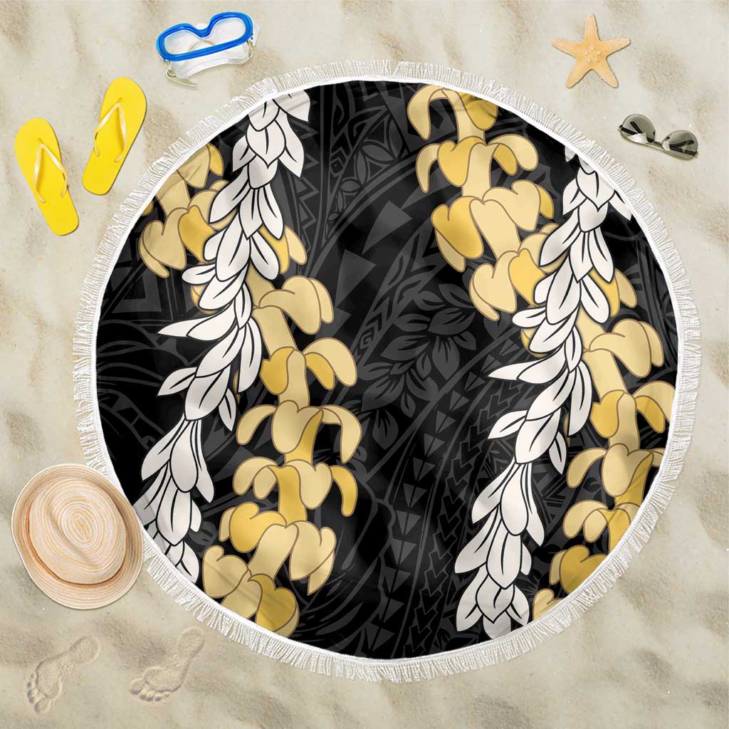 Puakenikeni and Maile Lei Beach Blanket Black Double Strand Lei LT9 One Size 150cm Black - Polynesian Pride