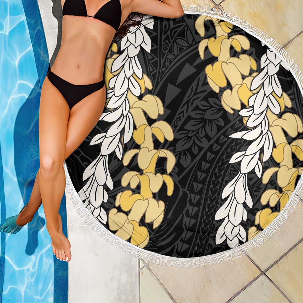 Puakenikeni and Maile Lei Beach Blanket Black Double Strand Lei LT9 - Polynesian Pride