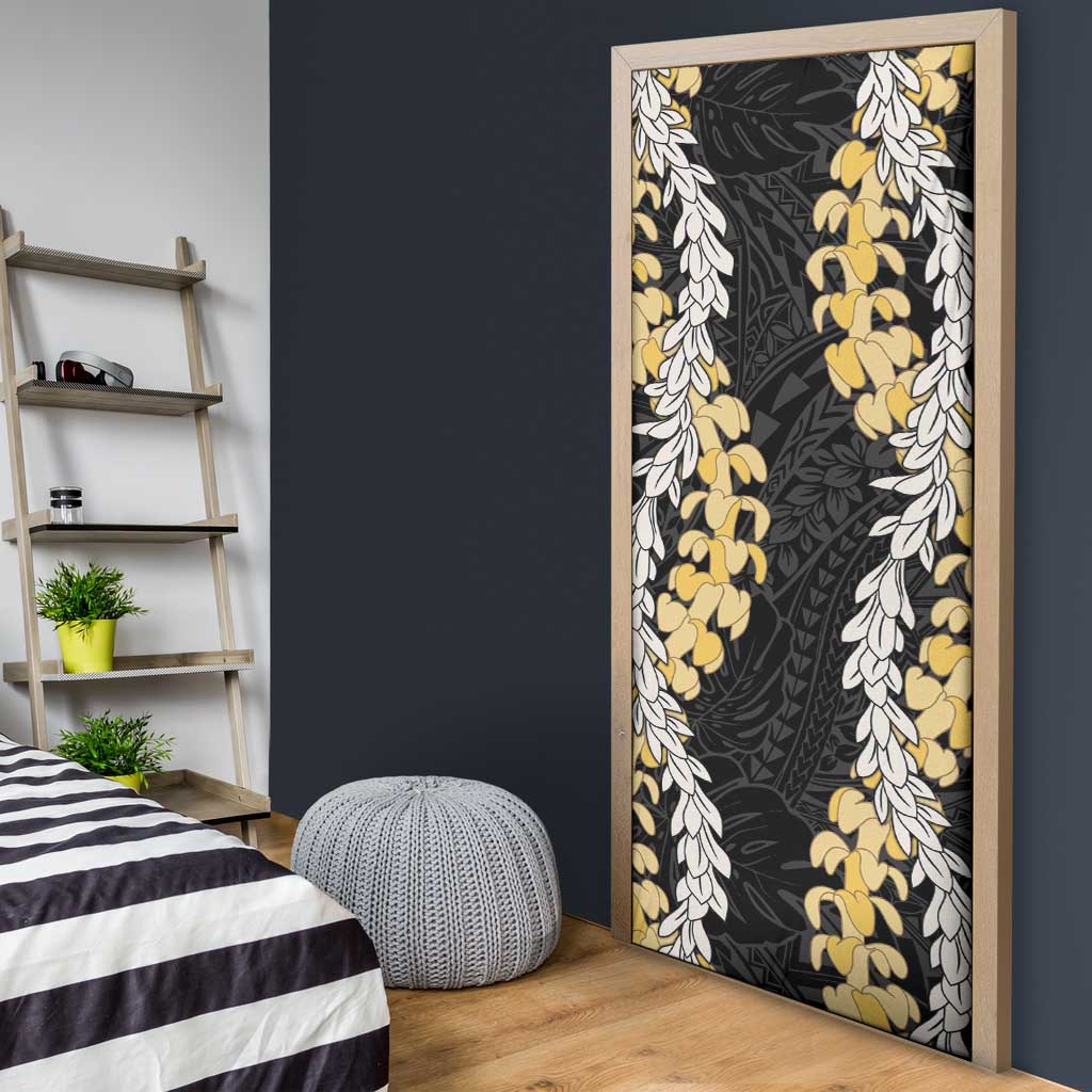 Puakenikeni and Maile Lei Door Cover Black Double Strand Lei LT9 - Polynesian Pride