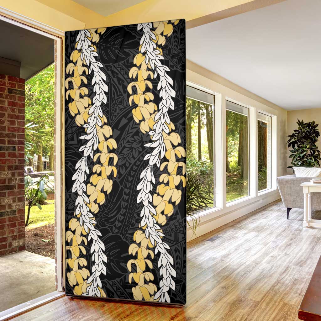 Puakenikeni and Maile Lei Door Cover Black Double Strand Lei LT9 - Polynesian Pride