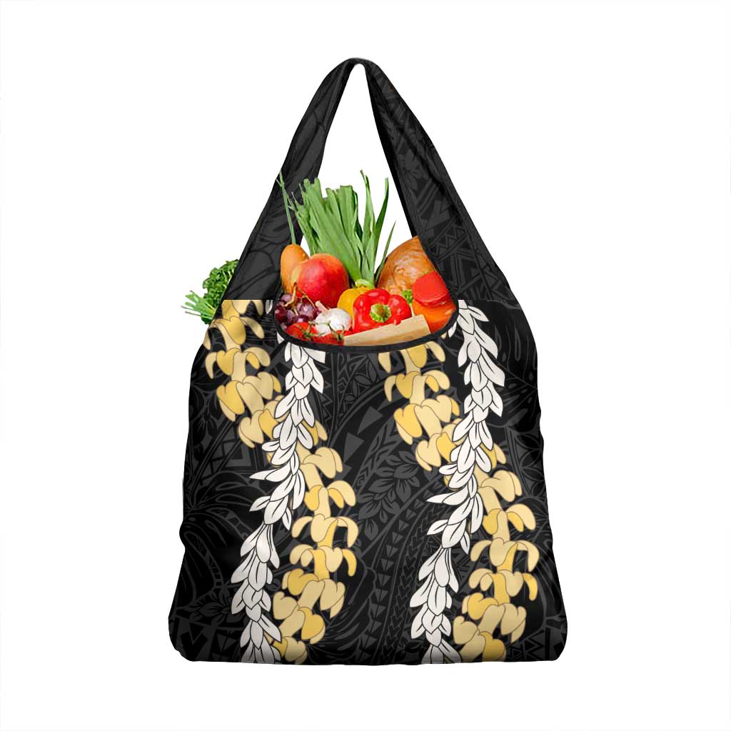 Puakenikeni and Maile Lei Grocery Bag Black Double Strand Lei LT9 1-pack One Size Black - Polynesian Pride