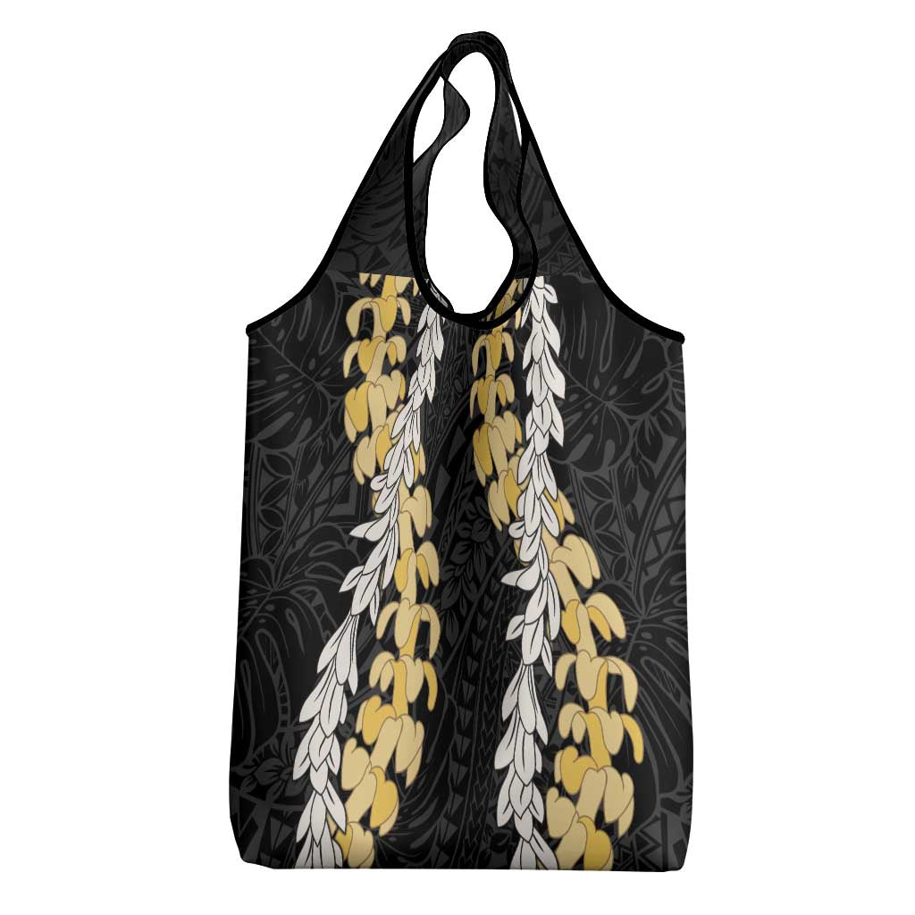 Puakenikeni and Maile Lei Grocery Bag Black Double Strand Lei LT9 - Polynesian Pride