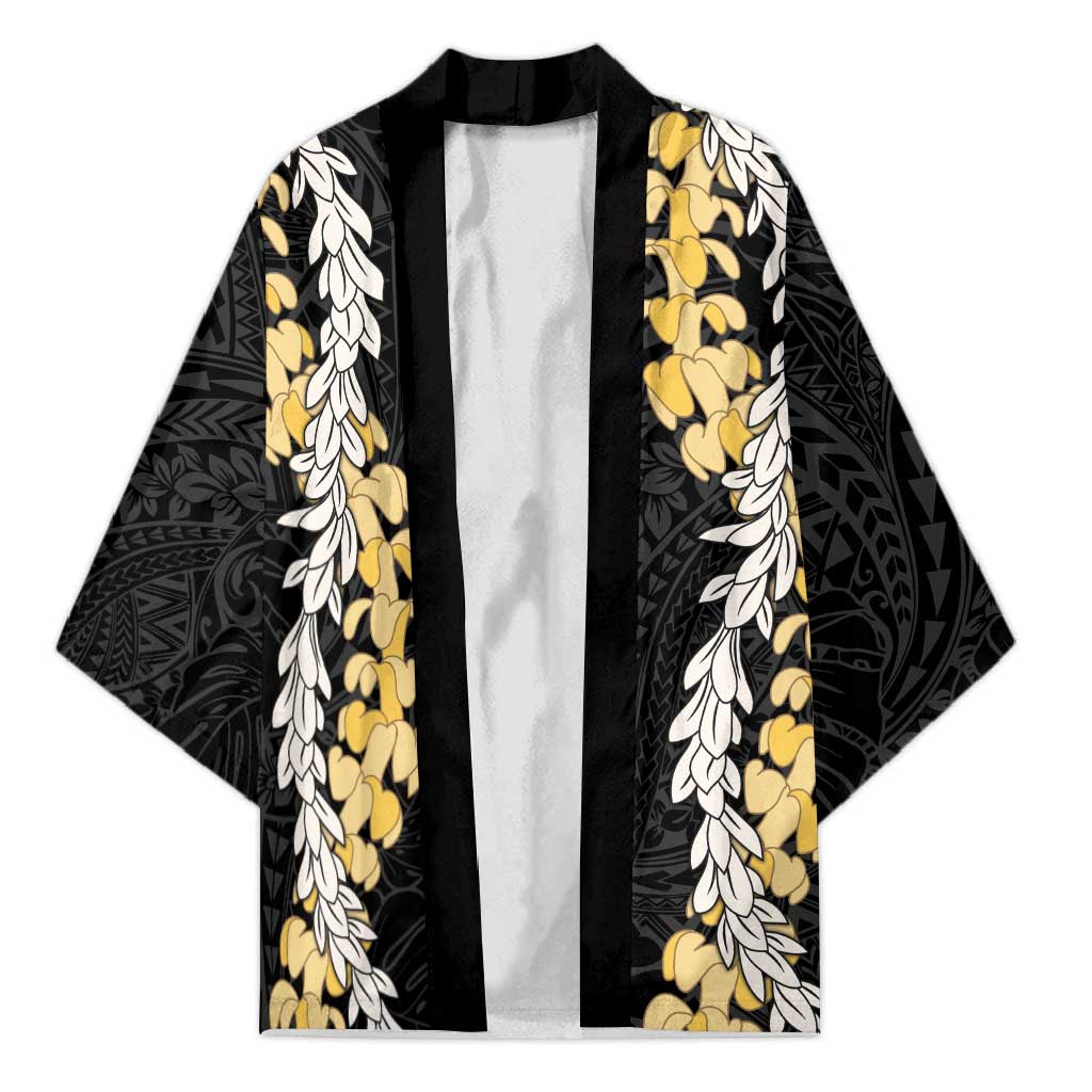 Puakenikeni and Maile Lei Kimono Black Double Strand Lei LT9 Unisex Black - Polynesian Pride