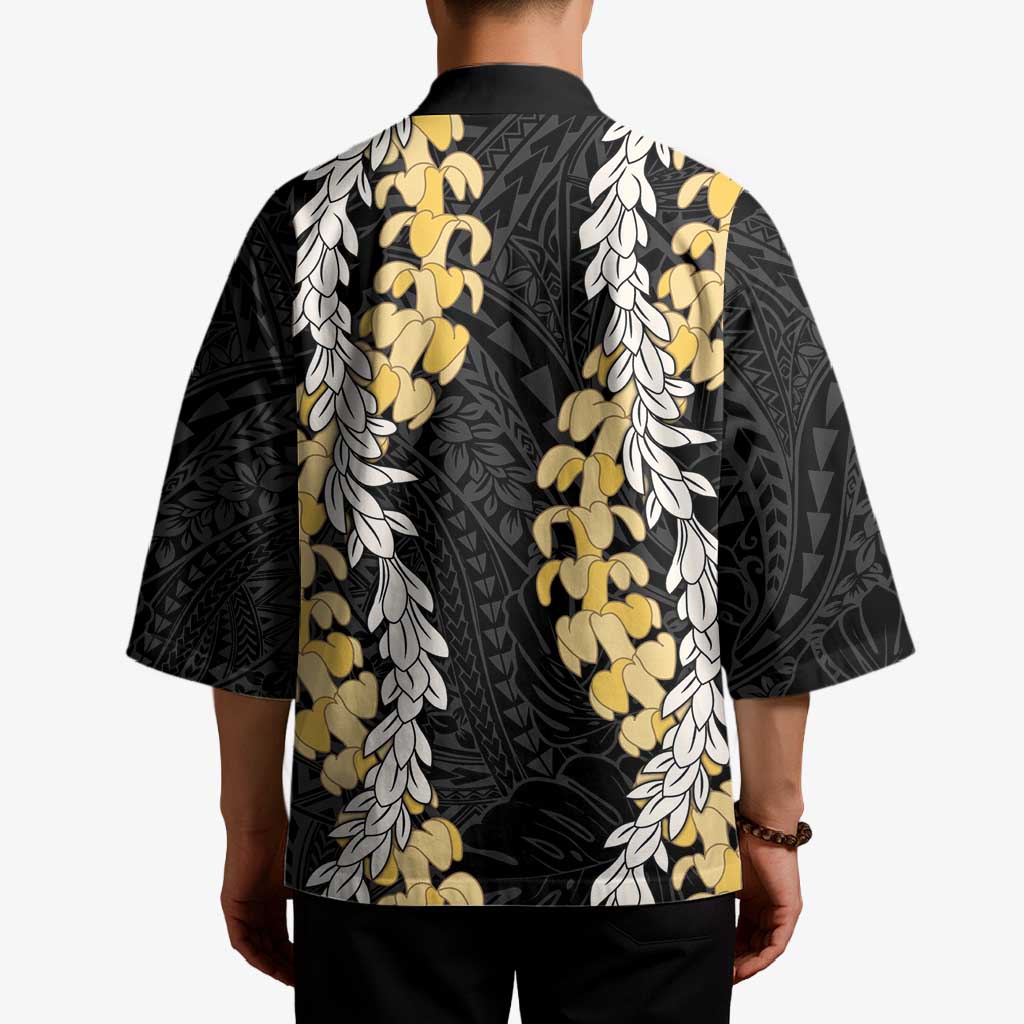 Puakenikeni and Maile Lei Kimono Black Double Strand Lei LT9 - Polynesian Pride