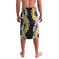 Puakenikeni and Maile Lei Lavalava Black Double Strand Lei