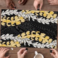 Puakenikeni and Maile Lei Puzzle Black Double Strand Lei LT9 - Polynesian Pride