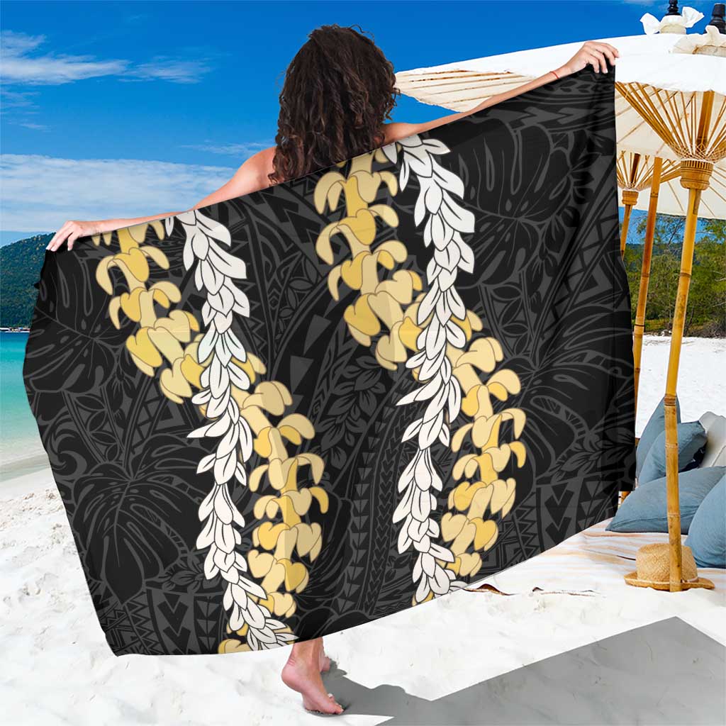 Puakenikeni and Maile Lei Sarong Black Double Strand Lei
