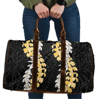 Puakenikeni and Maile Lei Travel Bag Black Double Strand Lei - Polynesian Pride