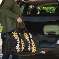 Puakenikeni and Maile Lei Travel Bag Black Double Strand Lei - Polynesian Pride