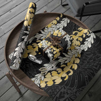 Puakenikeni and Maile Lei Wrapping Paper Black Double Strand Lei LT9 - Polynesian Pride