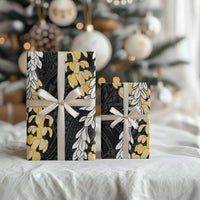 Puakenikeni and Maile Lei Wrapping Paper Black Double Strand Lei LT9 - Polynesian Pride
