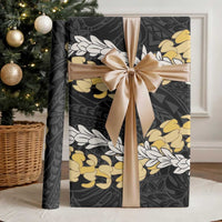 Puakenikeni and Maile Lei Wrapping Paper Black Double Strand Lei LT9 - Polynesian Pride