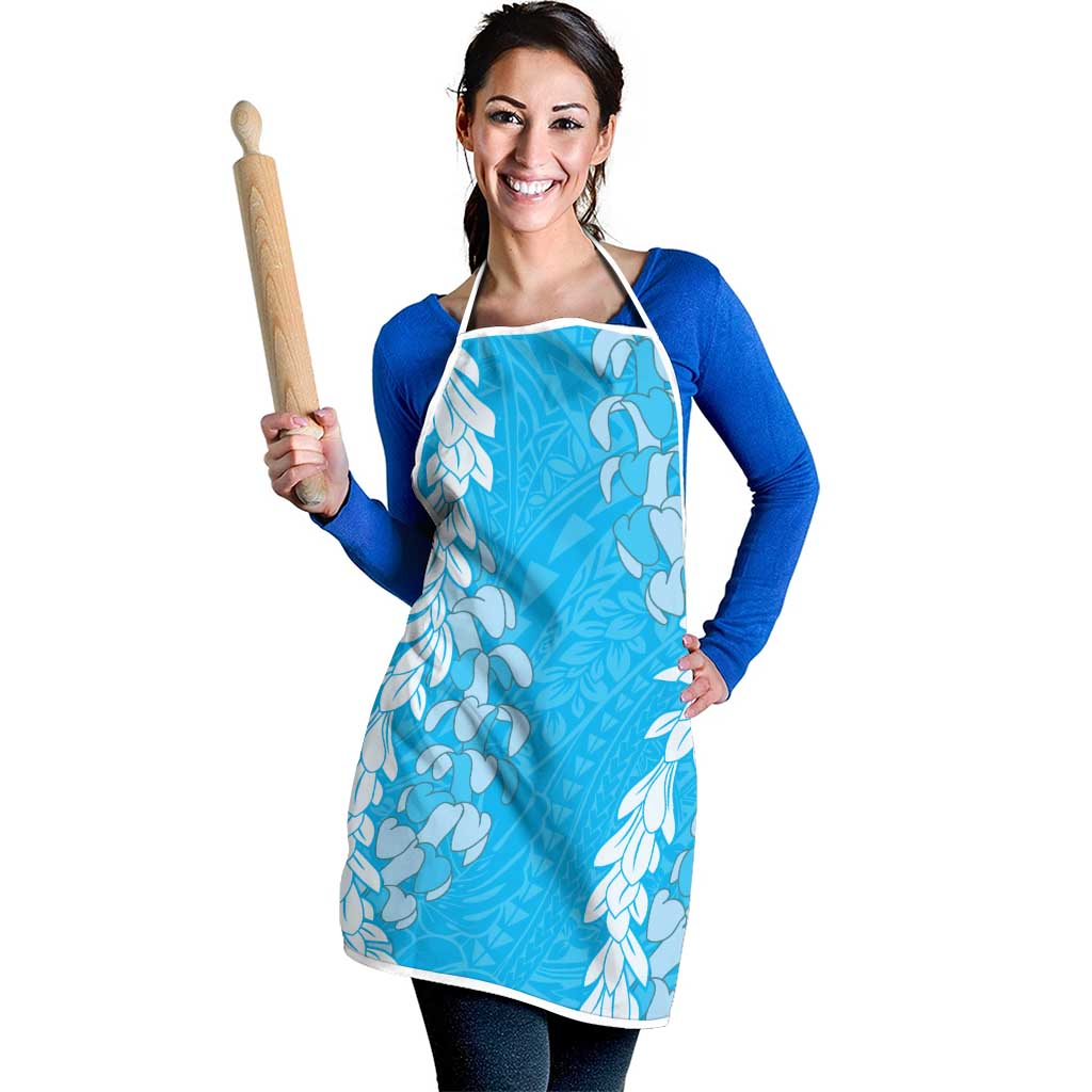 Puakenikeni and Maile Lei Apron Blue Double Strand Lei LT9 - Polynesian Pride