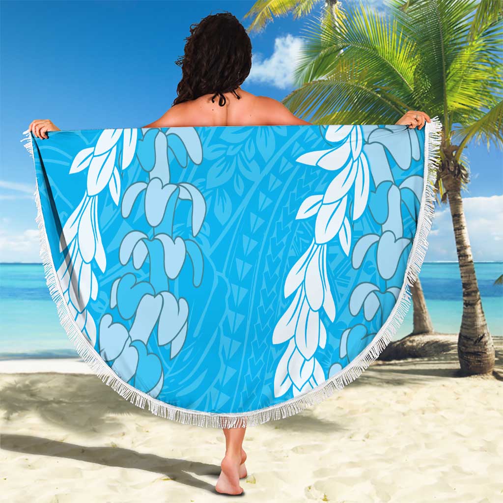 Puakenikeni and Maile Lei Beach Blanket Blue Double Strand Lei LT9 - Polynesian Pride