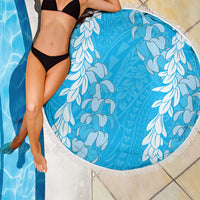 Puakenikeni and Maile Lei Beach Blanket Blue Double Strand Lei LT9 - Polynesian Pride