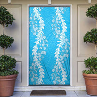Puakenikeni and Maile Lei Door Cover Blue Double Strand Lei LT9 Blue - Polynesian Pride