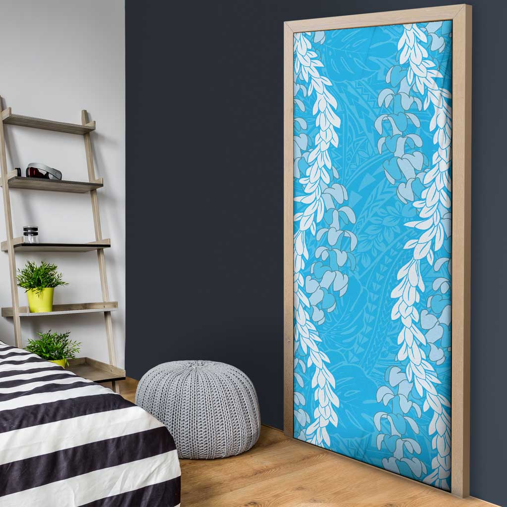 Puakenikeni and Maile Lei Door Cover Blue Double Strand Lei LT9 - Polynesian Pride