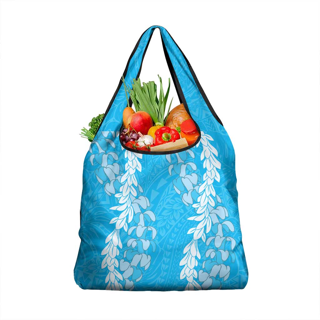 Puakenikeni and Maile Lei Grocery Bag Blue Double Strand Lei LT9 1-pack One Size Blue - Polynesian Pride