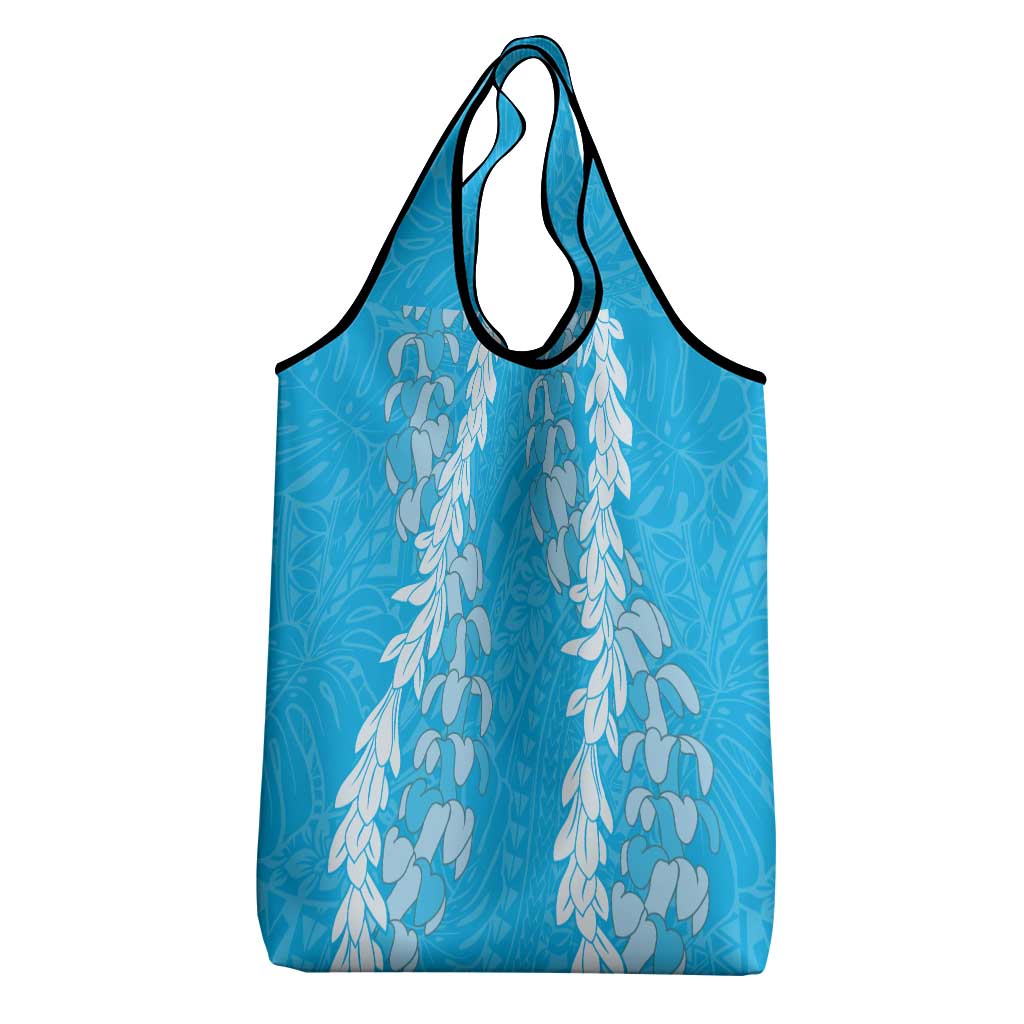 Puakenikeni and Maile Lei Grocery Bag Blue Double Strand Lei LT9 - Polynesian Pride