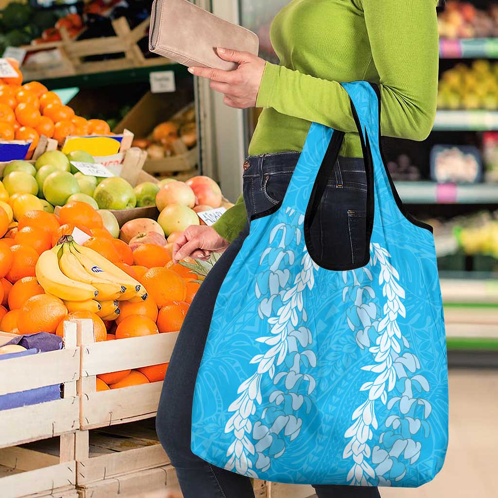Puakenikeni and Maile Lei Grocery Bag Blue Double Strand Lei LT9 - Polynesian Pride