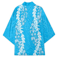 Puakenikeni and Maile Lei Kimono Blue Double Strand Lei LT9 - Polynesian Pride