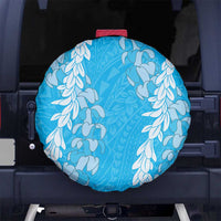 Puakenikeni and Maile Lei Spare Tire Cover Blue Double Strand Lei