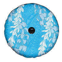 Puakenikeni and Maile Lei Spare Tire Cover Blue Double Strand Lei