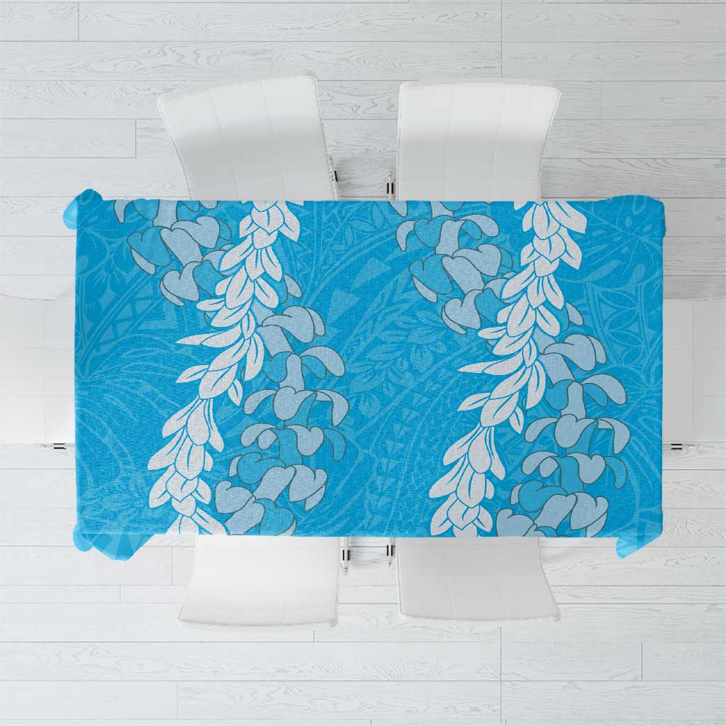 Puakenikeni and Maile Lei Tablecloth Blue Double Strand Lei LT9 Blue - Polynesian Pride