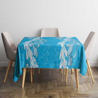 Puakenikeni and Maile Lei Tablecloth Blue Double Strand Lei LT9 - Polynesian Pride