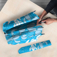 Puakenikeni and Maile Lei Umbrella Blue Double Strand Lei LT9 - Polynesian Pride
