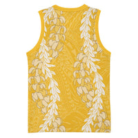 Puakenikeni and Maile Lei Basketball Jersey Gold Double Strand Lei LT9 - Polynesian Pride