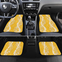 Puakenikeni and Maile Lei Car Mats Gold Double Strand Lei LT9 Set 4pcs Gold - Polynesian Pride