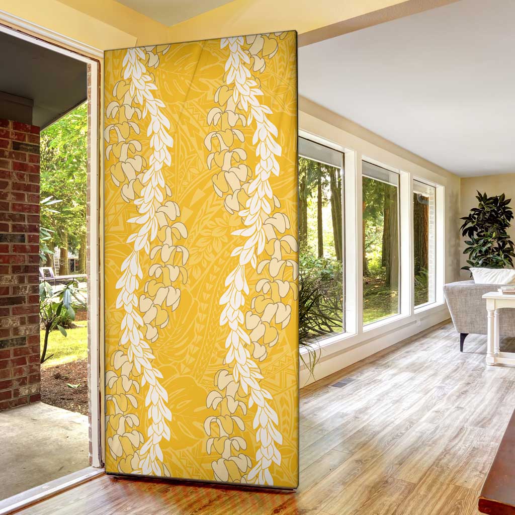Puakenikeni and Maile Lei Door Cover Gold Double Strand Lei LT9 - Polynesian Pride