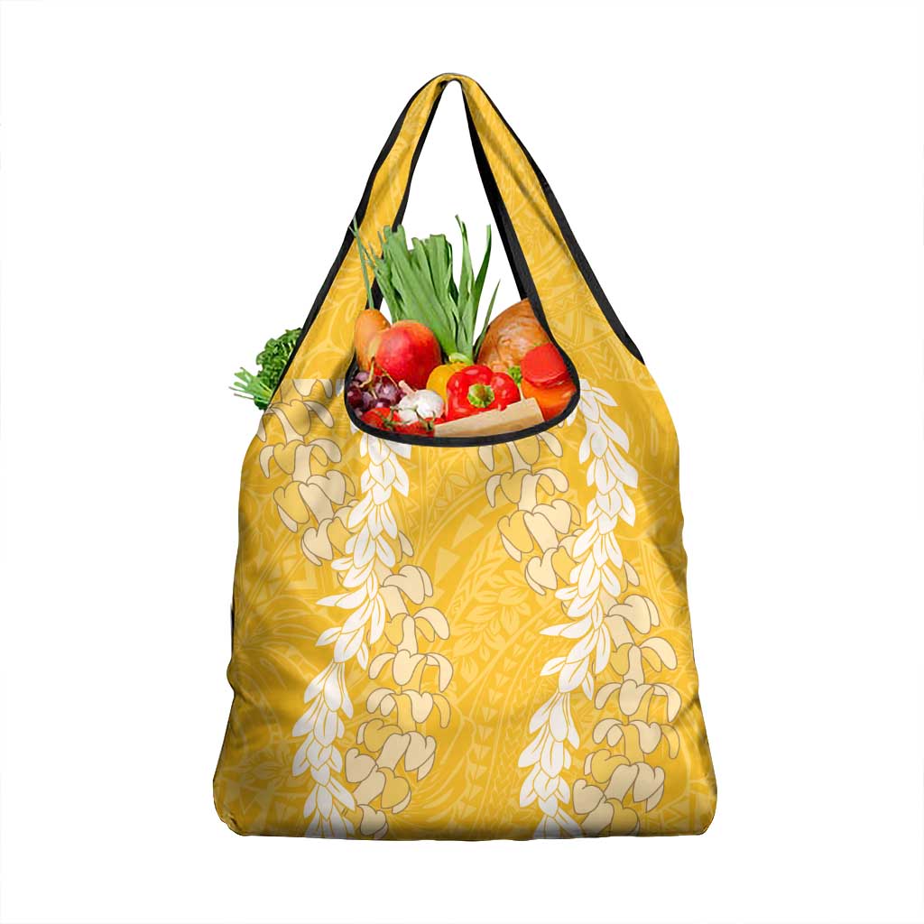 Puakenikeni and Maile Lei Grocery Bag Gold Double Strand Lei LT9 1-pack One Size Gold - Polynesian Pride