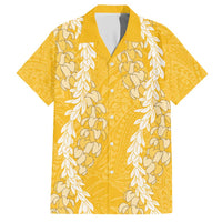 Puakenikeni and Maile Lei Hawaiian Shirt Gold Double Strand Lei LT9 Gold - Polynesian Pride